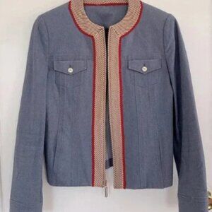 VINTAGE St. John’s Pre-Fall ‘07 Denim Zip-Up Blazer | Medium/Large